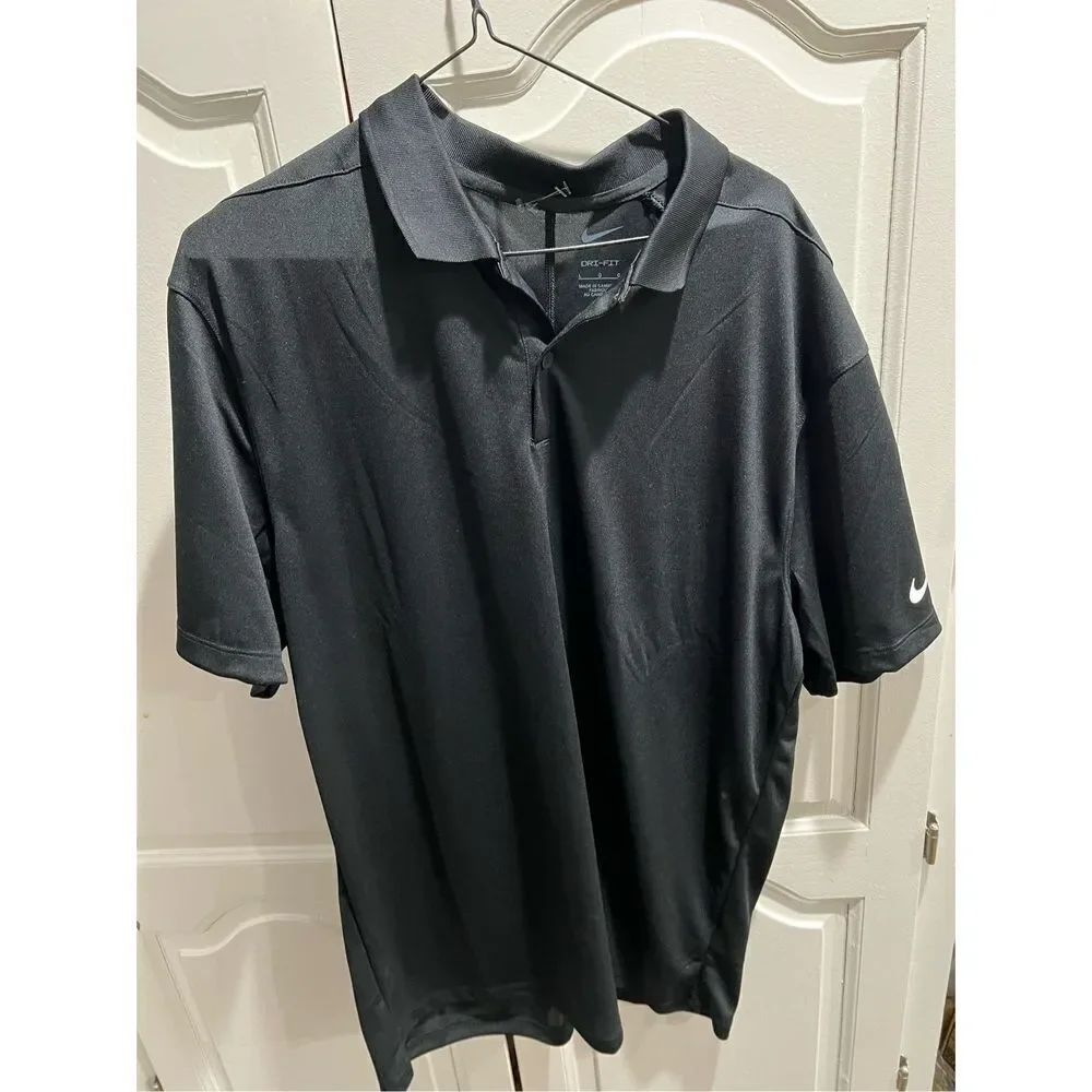 Nike Dri-FIT Victory Men's Golf Black Polo Large